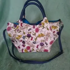 ノ―ブランド 花柄ショルダーバッグ