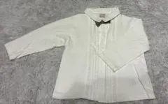 petit main リボン付き長袖シャツ　入園式