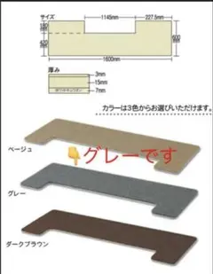 アップライトピアノ 床補強ボード 吉澤 160x 60cm グレー - メルカリ
