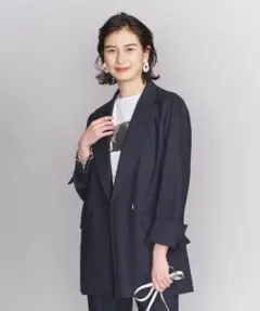ビューティ&ユース　アローズ　オーバーサイズダブルブレストジャケット　濃紺M