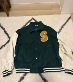 INGNI スタジャン Mサイズ ダークグリーン/ベージュ