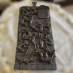 木彫り レリーフ 壁掛け アート(アフリカンアート)
