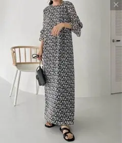 CAMPBELL LEMAGE フラワープリント ロングワンピース