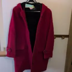 EASTBOY フード付きレッドダッフルコート