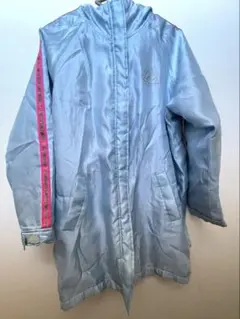 ベンチコート 防寒アウター 裏起毛 水色 150