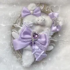 ぬい服 10cm にじぱぺっと ねこ 紫 ハンドメイド