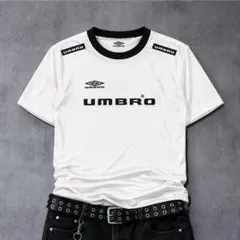 00s umbro 旧ロゴ tech tee/Y2K/swag cyber 白のサムネイル