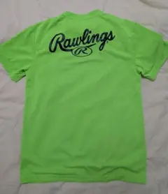 蛍光グリーン クルーネックTシャツ