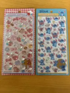 ボンボンドロップシール スティッチ ハローキティ　サンリオ　2種セット