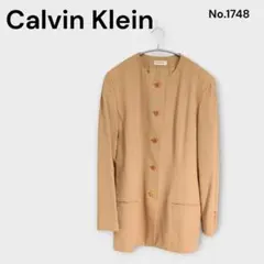 Calvin Klein ノーカラージャケット ベージュ 入学式 入園式 卒業式