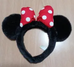 ディズニーランド　ミニー耳カチューシャ 赤い水玉リボン
