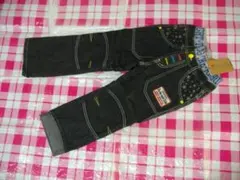 120ｃｍ　新品ボンディングパンツ　黒のデニム地