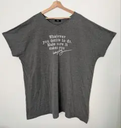 【大きいサイズ】10L SMILE LAND Vネック半袖Tシャツ グレー