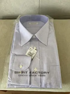【新品未使用】SHIRT FACTORYメンズ長袖ワイシャツ淡いブルー41-78のサムネイル