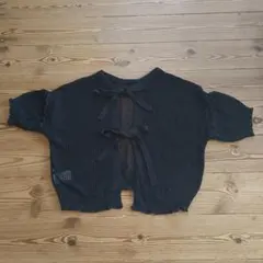 Samansa Mos2 黒 カーディガン サイズF