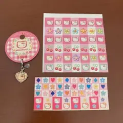 ハローキティ　ファスナーチャームとシールセット