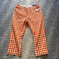 le coq sportif ゴルフパンツ サイズ7 オレンジチェック