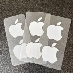 Appleロゴ 透明ステッカー 6枚セット