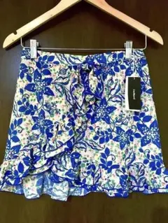 〈匿名配送〉【新品タグ付】cacharelブランド水着 フレアスカート花柄ブルー