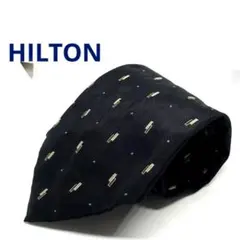 HILTON ネクタイ ブラック　小紋柄&ドット柄 シルク100％ イタリア製