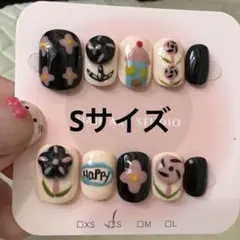 【セツ】フラワー　3Dアートネイルチップ　付け爪(D0441)