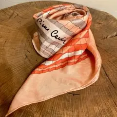 Pierre Cardin ピエールカルダン シルクスカーフ ピンク 昭和レトロ
