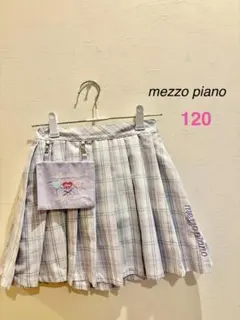 mezzo piano チェックプリーツスカート ポシェット付き 120のサムネイル