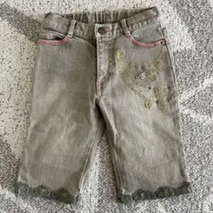グレーの刺繍パンツ 120cm