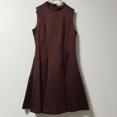 MAITRESSE ボルドー フレアワンピース 結婚式 二次会 パーティー 上品