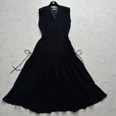 QRタグローレンラルフローレン シャツワンピース マキシ丈 黒