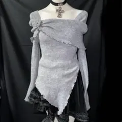 平成ギャル Y2K グランジ フェアリー 森ガール オフショル ニットトップス