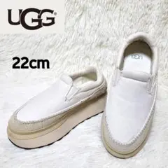 美品❤️UGG マリン スリッポン 厚底 ホワイト 22