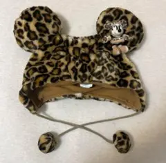 ディズニー　ファンキャップ　ヒョウ柄　ミッキー　ミニー