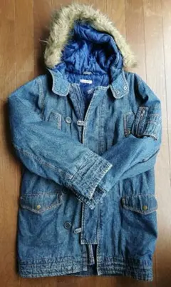 デニムジャケット ファー付き