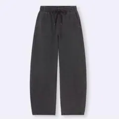 GU デニムスウェットバレルレッグパンツQ Lサイズ