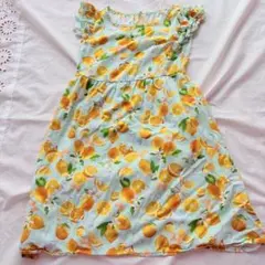 レモン柄ノースリーブワンピース 130cm