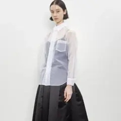 今期 コムデギャルソン セミシアーブラウス ホワイト S