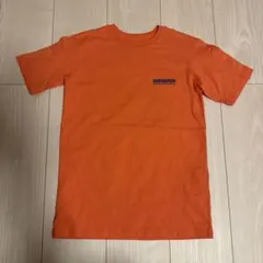 patagonia オレンジ Tシャツ S (7-8)