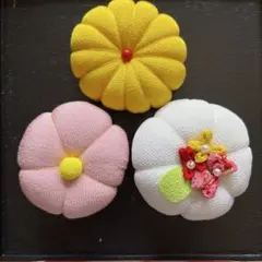 ちりめん細工 和菓子3個セット