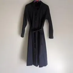 UNIQLO コットンAラインシャツワンピース長袖・標準丈