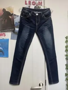 スキニーデニム Mサイズ ダークブルー