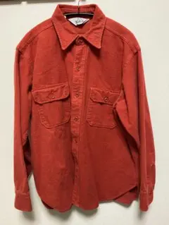 Woolrich オレンジ色 シャツ XL シャモアクロス