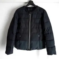 新品 異素材 ノーカラー ジャケット 黒【定価 29,000円】のサムネイル