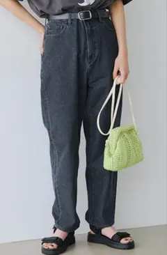 新品タグ付き☆スタジオクリップ テーパードデニムパンツ M