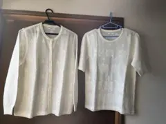 セーター、カーディガンのセット　ホワイト