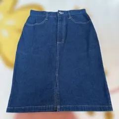 デニムタイトスカート ダークブルー
