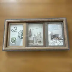 ナチュラルウッド 3枚用フォトフレーム