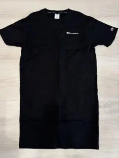 【美品】Champion 黒 半袖 ひざ丈ワンピース ブラックのサムネイル
