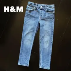 H&M 110cm リラックスドテーパードデニムパンツ