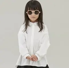 mounten. マウンテン　ストレッチワイドシャツ　110cm 白